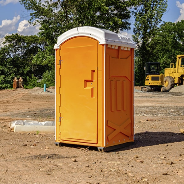 how often are the portable restrooms cleaned and serviced during a rental period in San Dimas